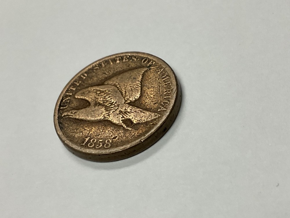 1858 Flying Eagle 1c Cent Coin NICE!