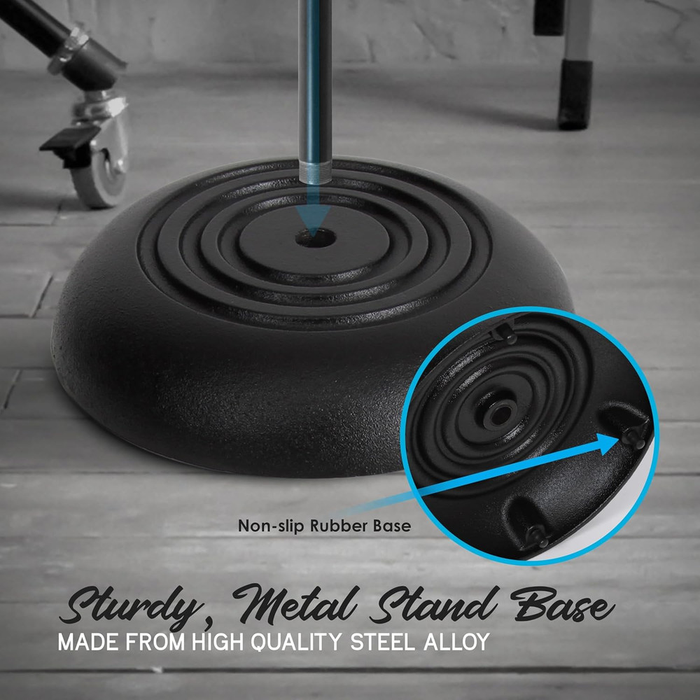 Universal Microphone Stand - Handheld Mic Compatible, Heavy Compact Base, Lightw