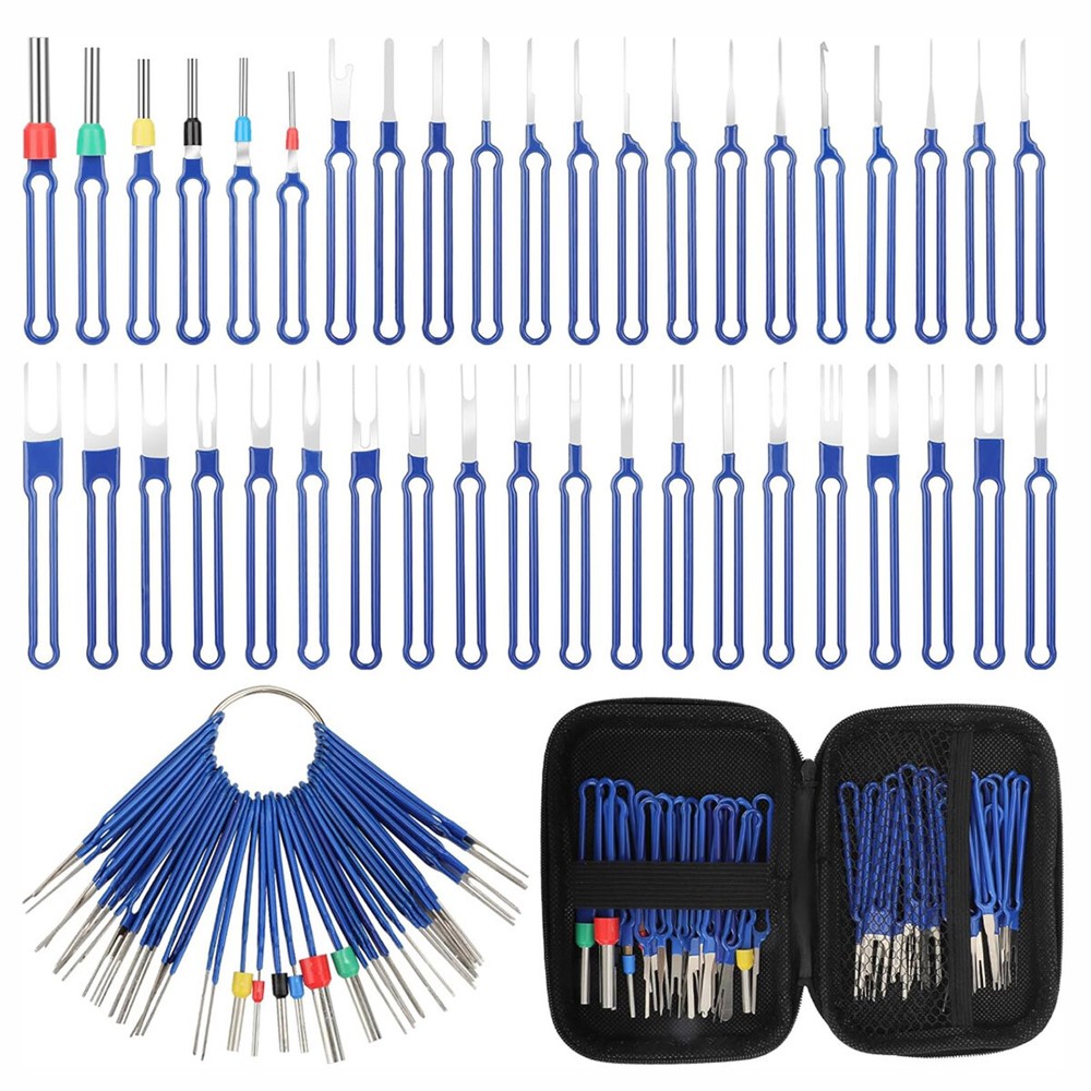 41x Pin Extractor Tools Terminal Ejector Connector Removal Kit w/ Protective Bag