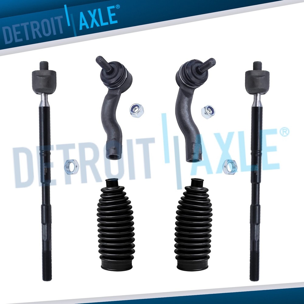 Inner Outer Tie Rod End w/ Steering Rack Boot SET for 2005 2006-2010 Scion tC