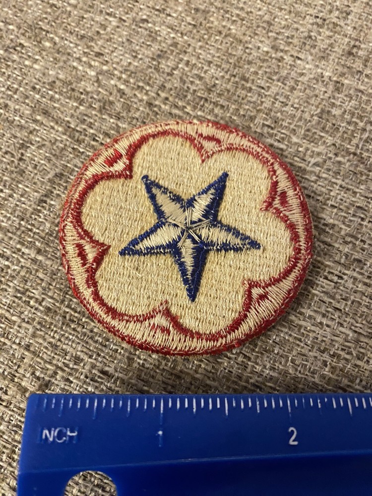 US Army Service Forces Patch Blue Star WWII INV8501