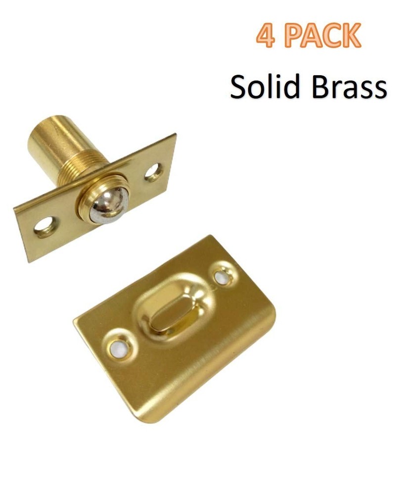 Solid Brass Adjustable Ball Catch with Strike, 2-1/8" x 1" x 1-5/16" Height, ...