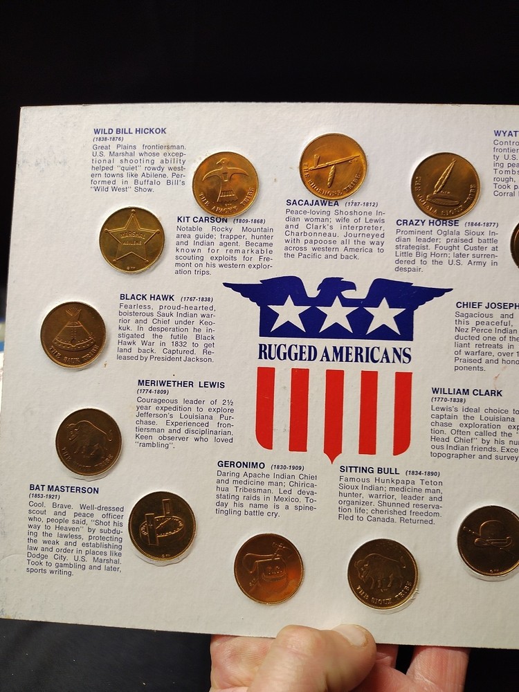 Franklin Mint 1970 Rugged Americans Coin Set Complete