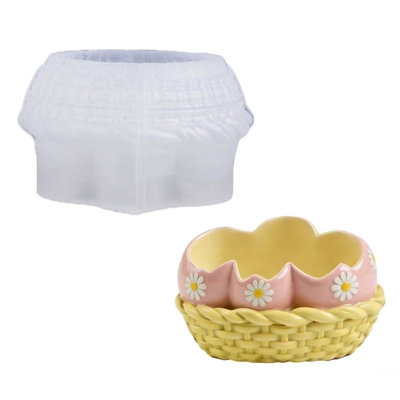 Multi Purpose Eggs Nest Silicone Mold For Decoration Planter Making Mould