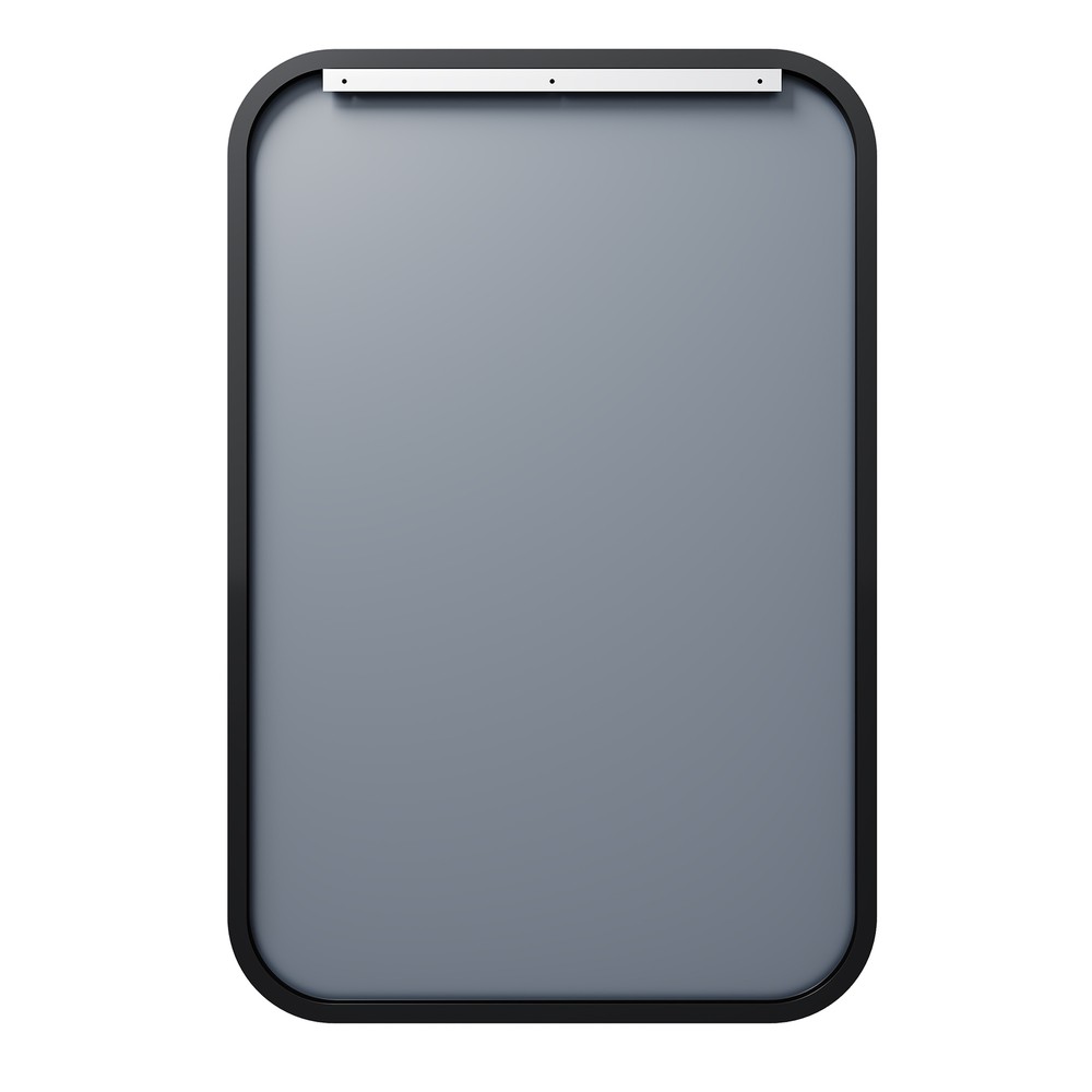 36" x 24" Bathroom Wall Mirror Rounded Corner Rectangle Vanity Mirror Black
