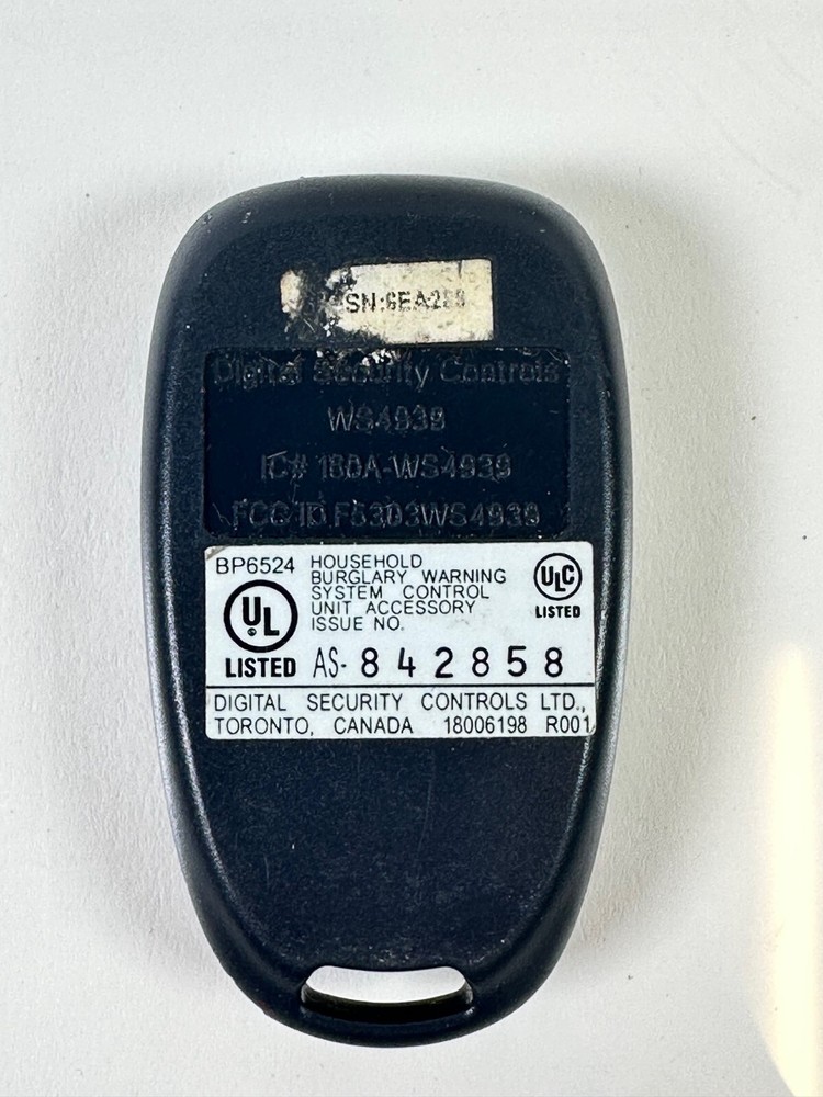 DSC BP6524 Security System FOB