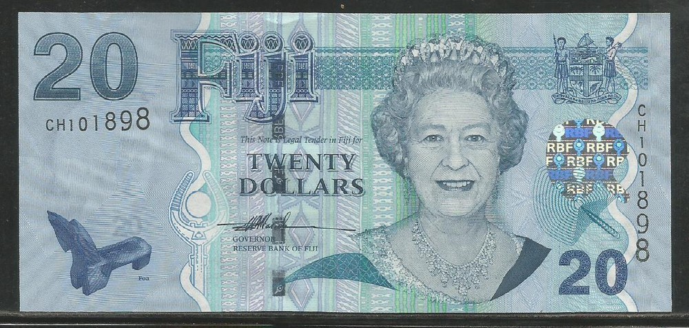 Fiji P-112 20 Dollars 2007 Unc