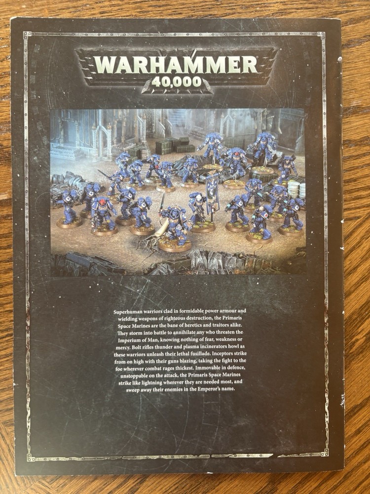 Warhammer 40,000 40K Codex SPACE MARINE 8th Ed Games Workshop OOP Rare