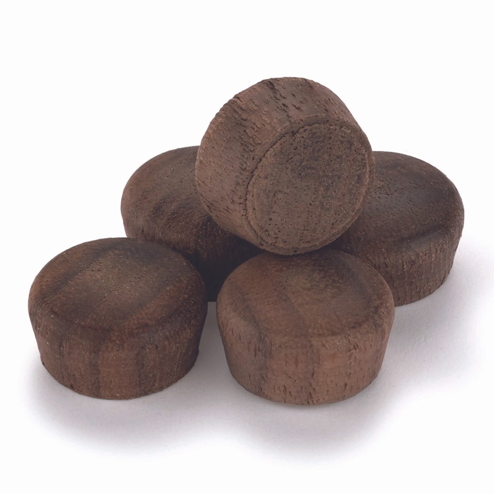 Walnut Round Head Screw Hole Plug 1/2" 15 pack