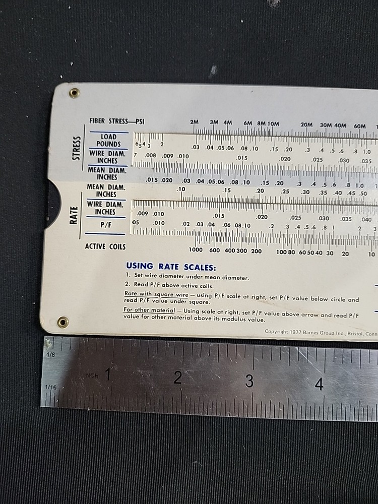 Vintage Associated Spring Spring Weight Calculator