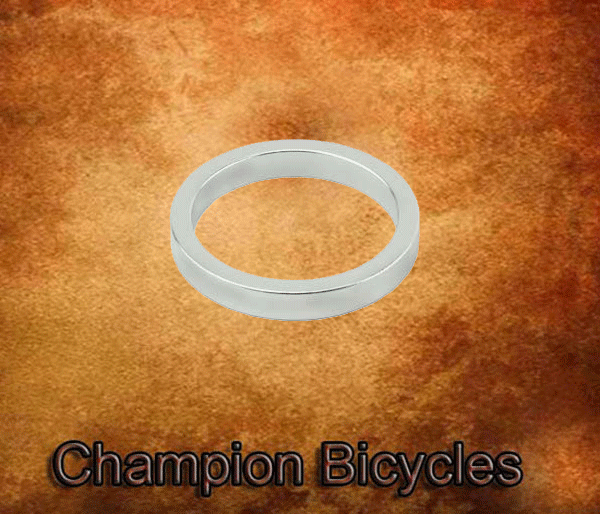 ORIGINAL! HEADSET ALLOY SPACER 5MM X 1-1/8 SILVER.