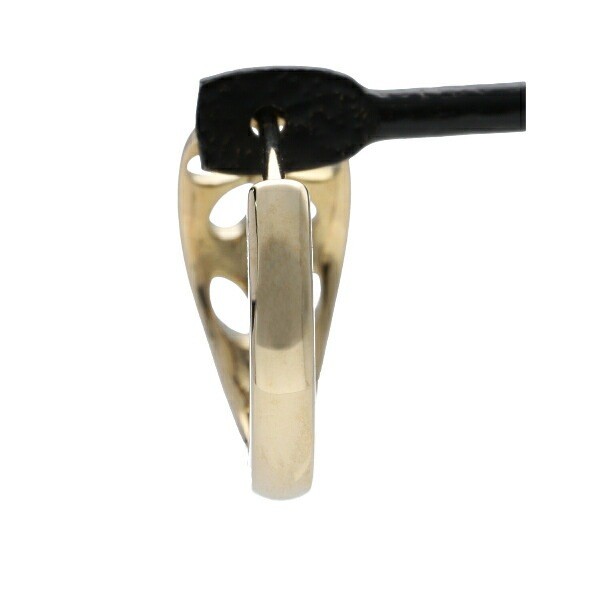 K10 Gold Hoop Earrings with Openwork Flower & Ruby (Pair)