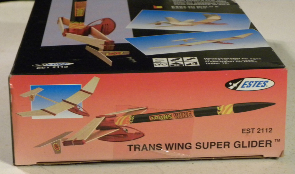 Estes TRANS WING, Rocket Glider, circa 2000, Balsa % Plastic, OPENED, COMPLETE