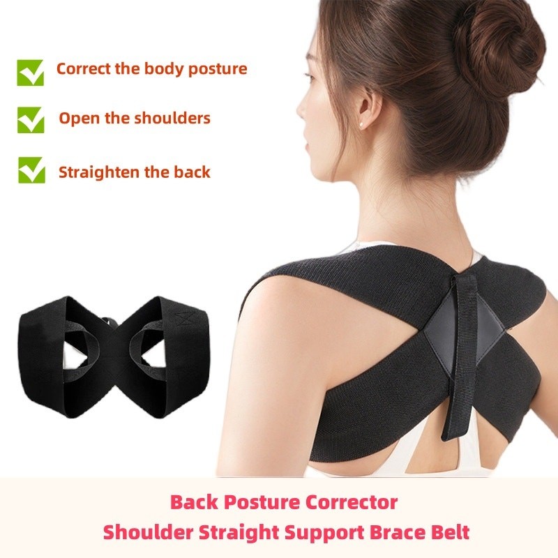 Unisex Back Posture Corrector Shoulder Straight Support Brace Belt Therapy