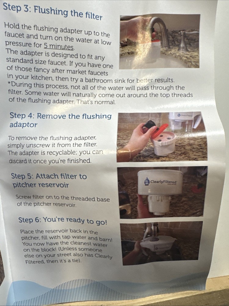 Clearly Filtered Water Pitcher Replacement Filter (Single)