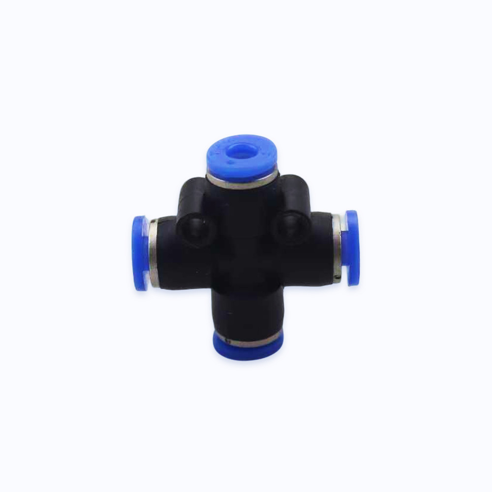10 PCS Pneumatic Equal Cross: 1/8"(4mm) Push-In Quick-Connect Air Fitting