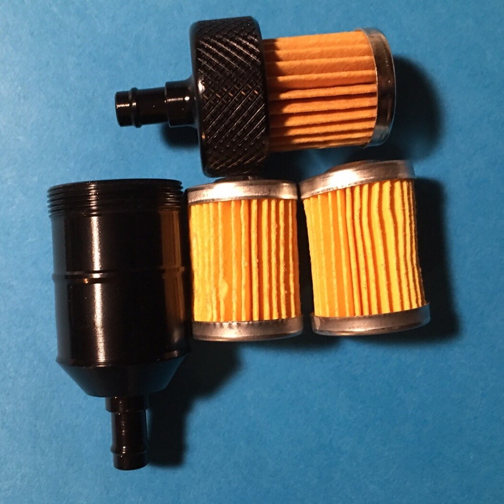 1/4" BLACK ANODIZED UNIVERSAL ALUMINUM FUEL FILTER KIT