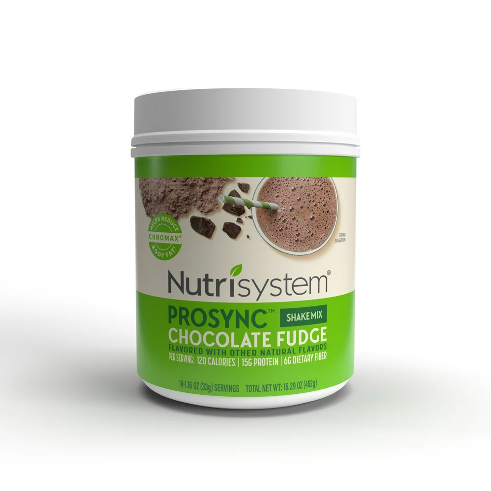 Nutrisystem Protein Shake Mix Meal Replacement Chocolate Fudge, 16.3 oz | Prosyn