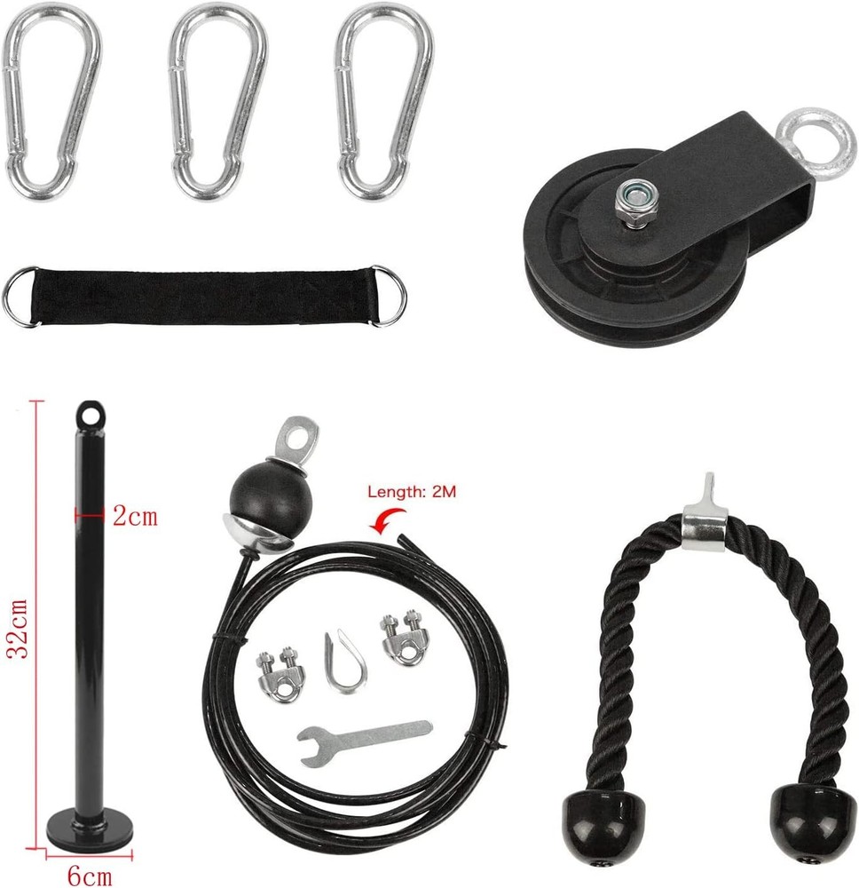 LAT Pull down and Lift Weight Pulley System Cable Machine Pulley Attachment