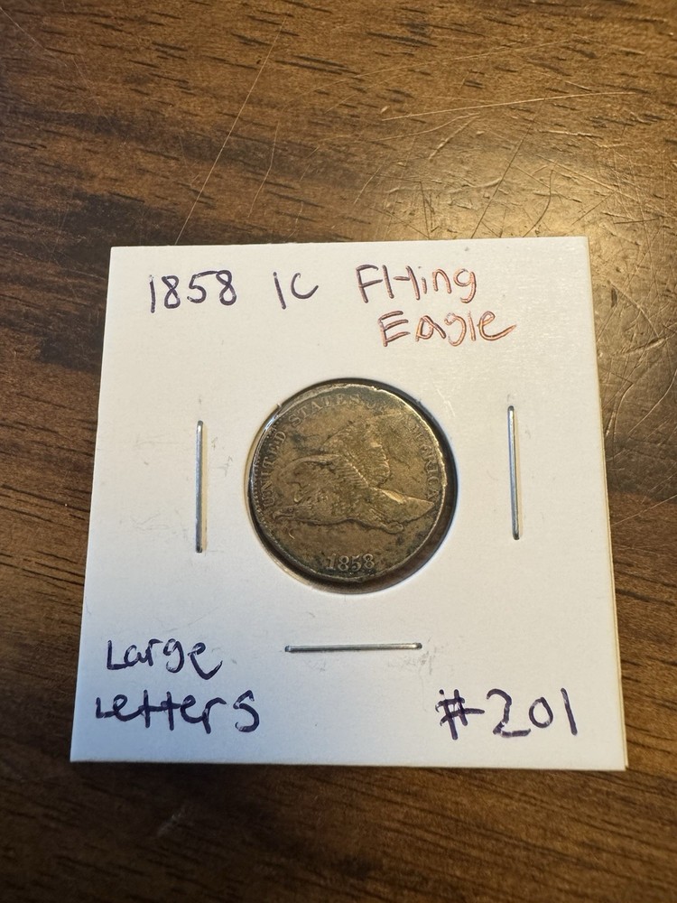 1858 1c Large Letter Flying Eagle