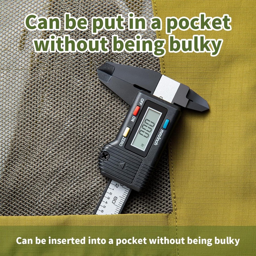 Compact 0-4" Digital Caliper with Inch & Millimeter Conversion for DIY Projects