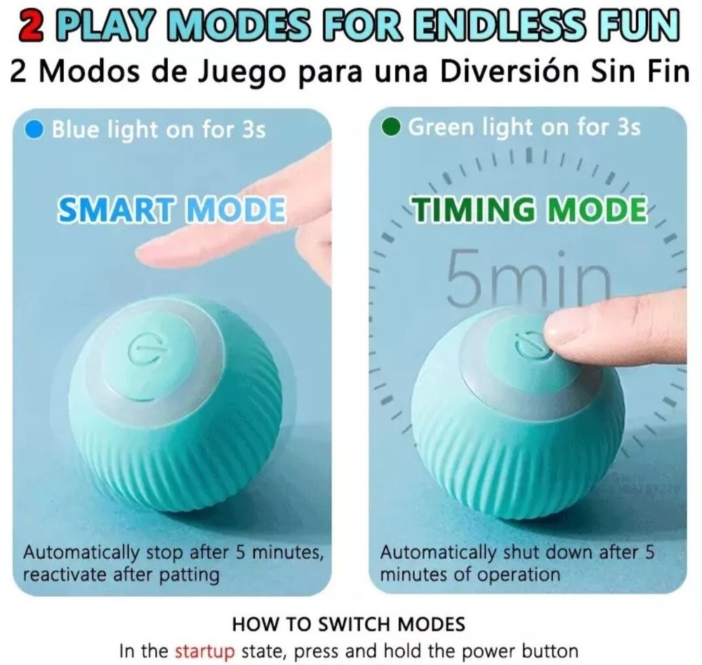 Smart Rotating Cat Ball - Gravitational Rolling Ball Pet (On Hand)