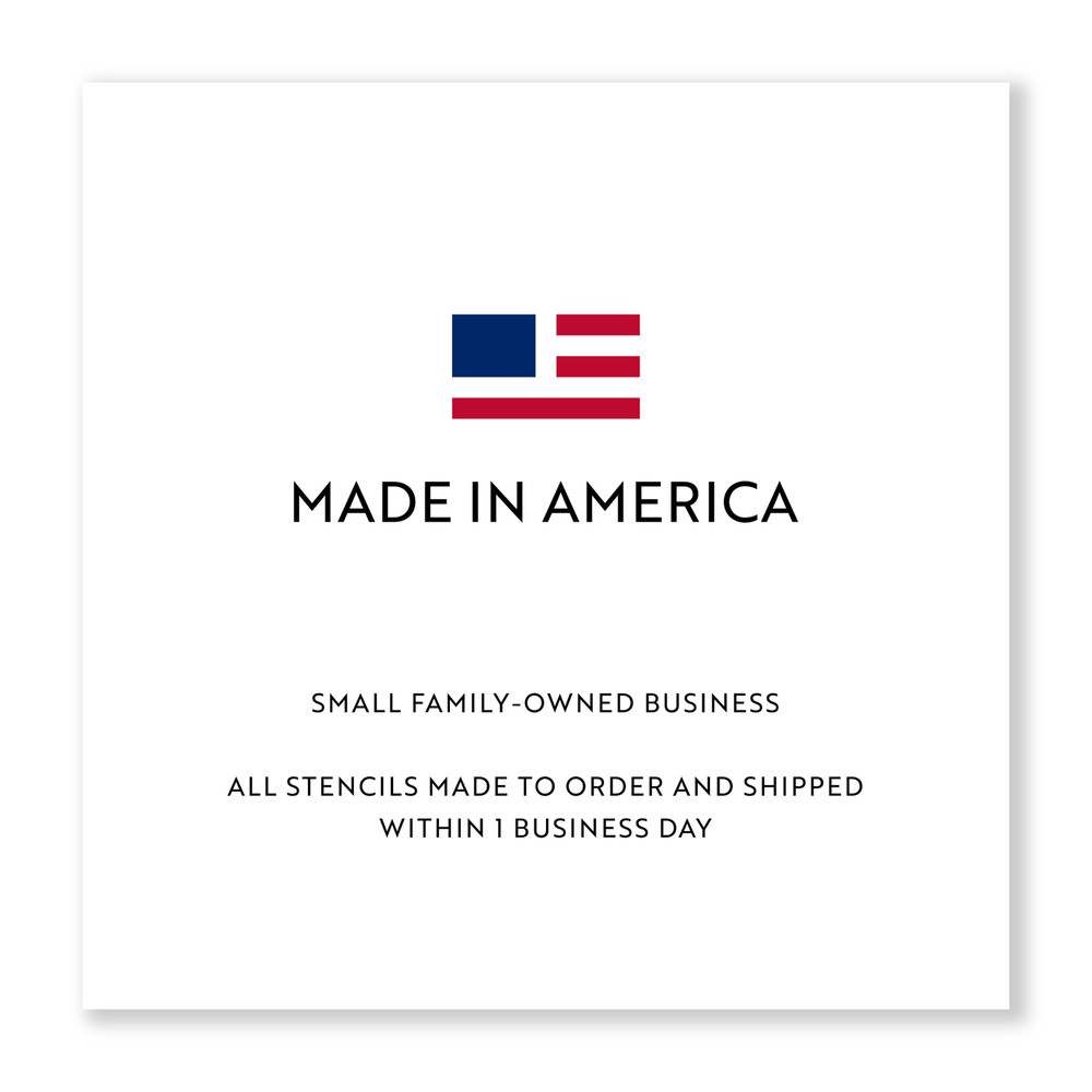 Vertical Sign Bakery Stencil - Durable & Reusable Mylar Stencils