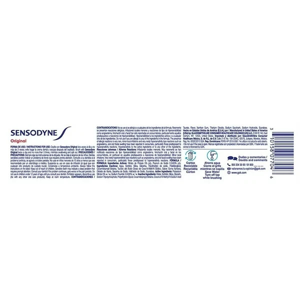 Sensodyne Original Toothpaste for Sensitive Teeth 113 g-PACK X 6 units!!!