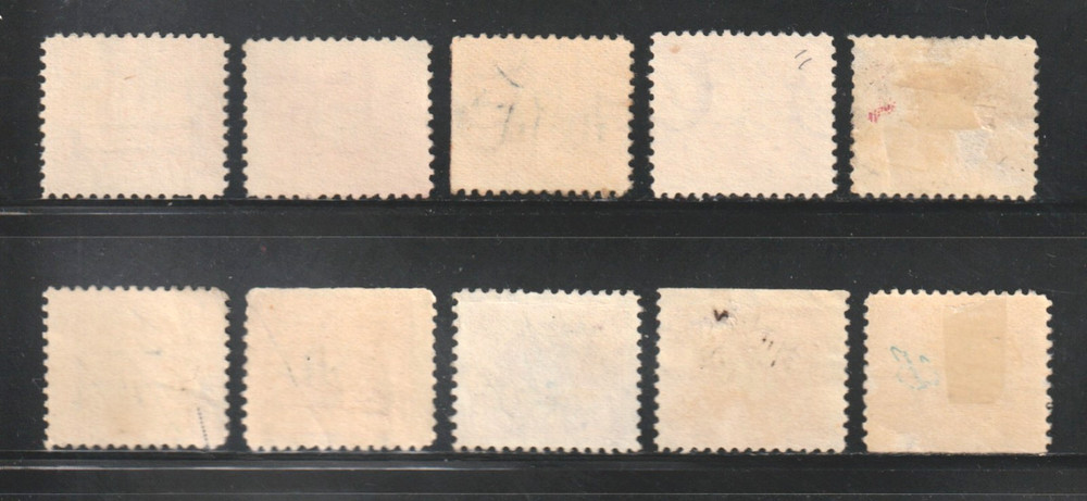 Scott # 238, Used, 50¢ Documentary, Manuscript Cancels, 10 Different