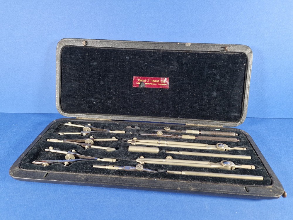 HARPER & TUNSTALL Ltd London & Glasgow Vintage Technical Map Drawing Instruments