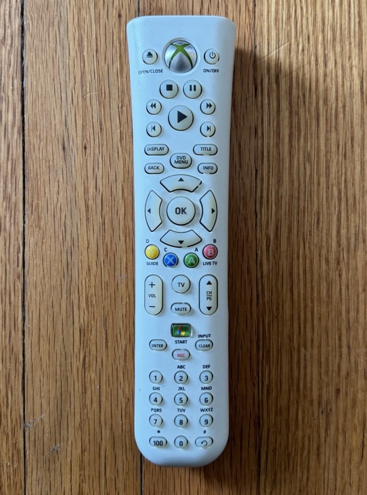 Official Microsoft Xbox 360 DVD Remote Controller! ~ Works Great! ~ Authentic!