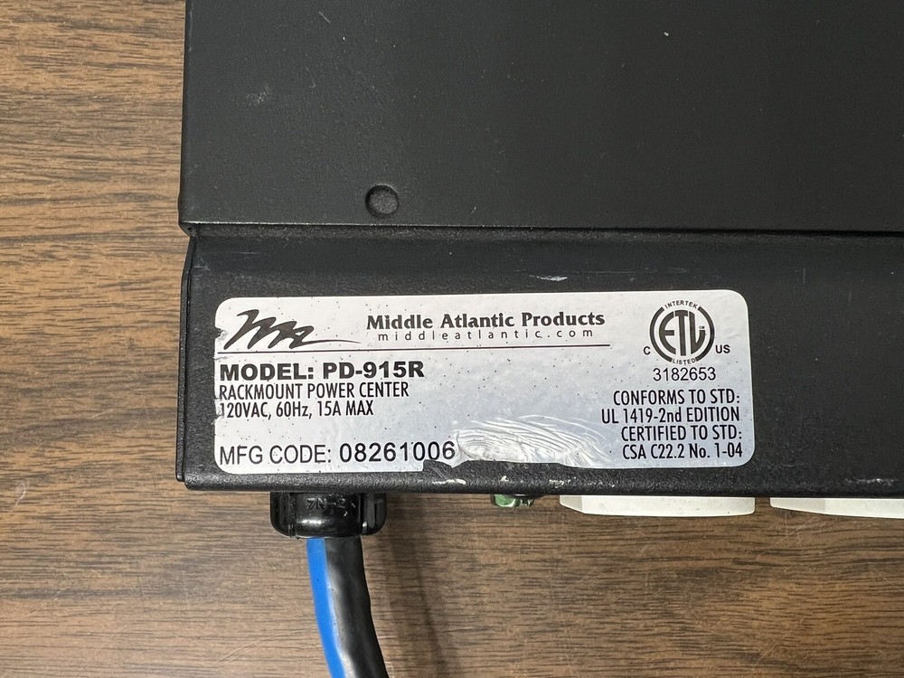Middle Atlantic PD-915R Power Distribution Unit - Black Works