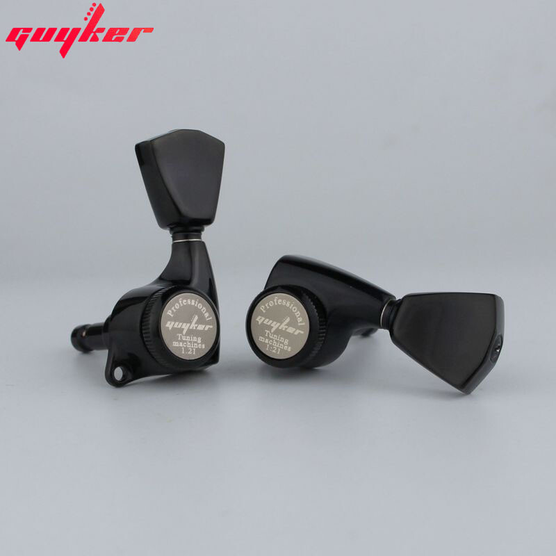 1 Set Black Guitar Locking String Tuners Guitars Machine Heads Tuners Trapezium