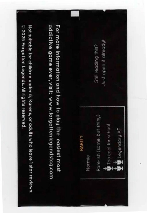 Forgotten Legends TCG Booster Pack - Genesis Drop LAST PACKS