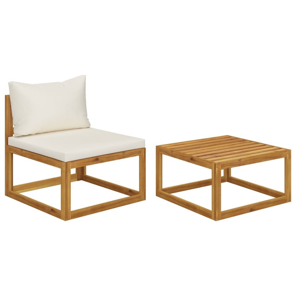 Wooden Sofa Set Cream white