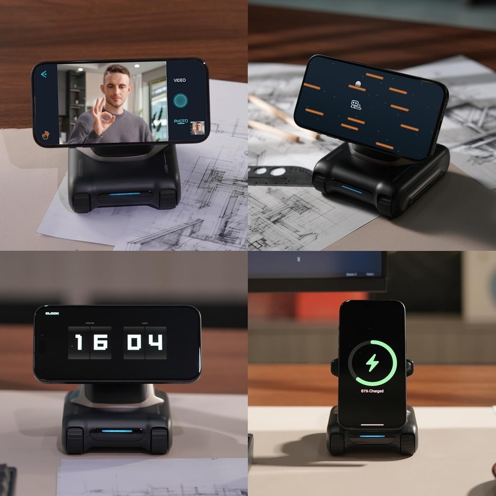 LOOI Robot-Space Black – AI Desktop Companion with Visual Understanding (Objects