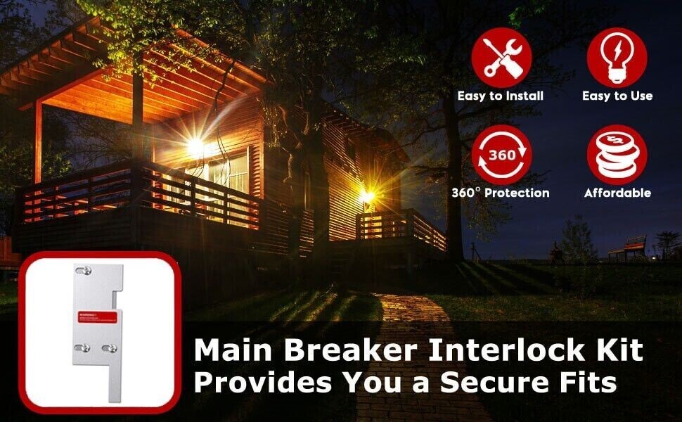 Generator Interlock Kit for GE Electrical Vertical Main Breaker 150A/ 200A Panel