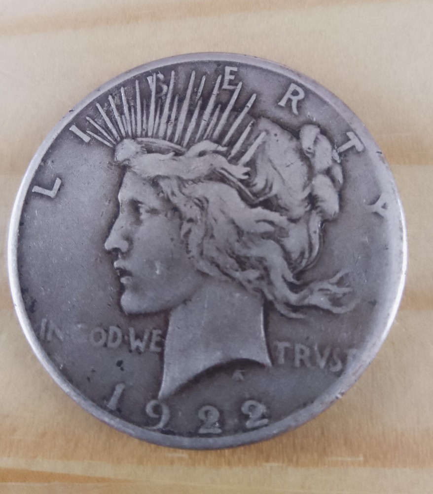 *1922-S Peace Dollar. Off Center. Weak Strike #5