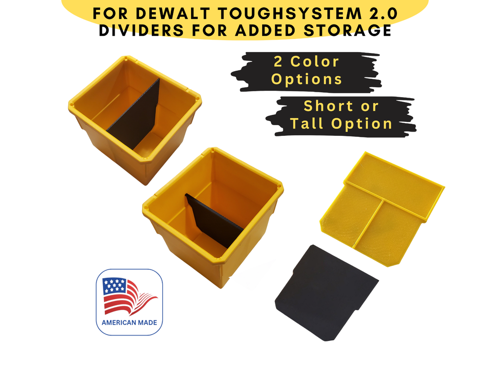 DEWALT ToughSystem 2.0 Organizer Bin Divider TALL & SHORT Options