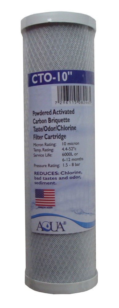 Universal GAC CTO 10"x2.5" filter cartridge for RO and water filters