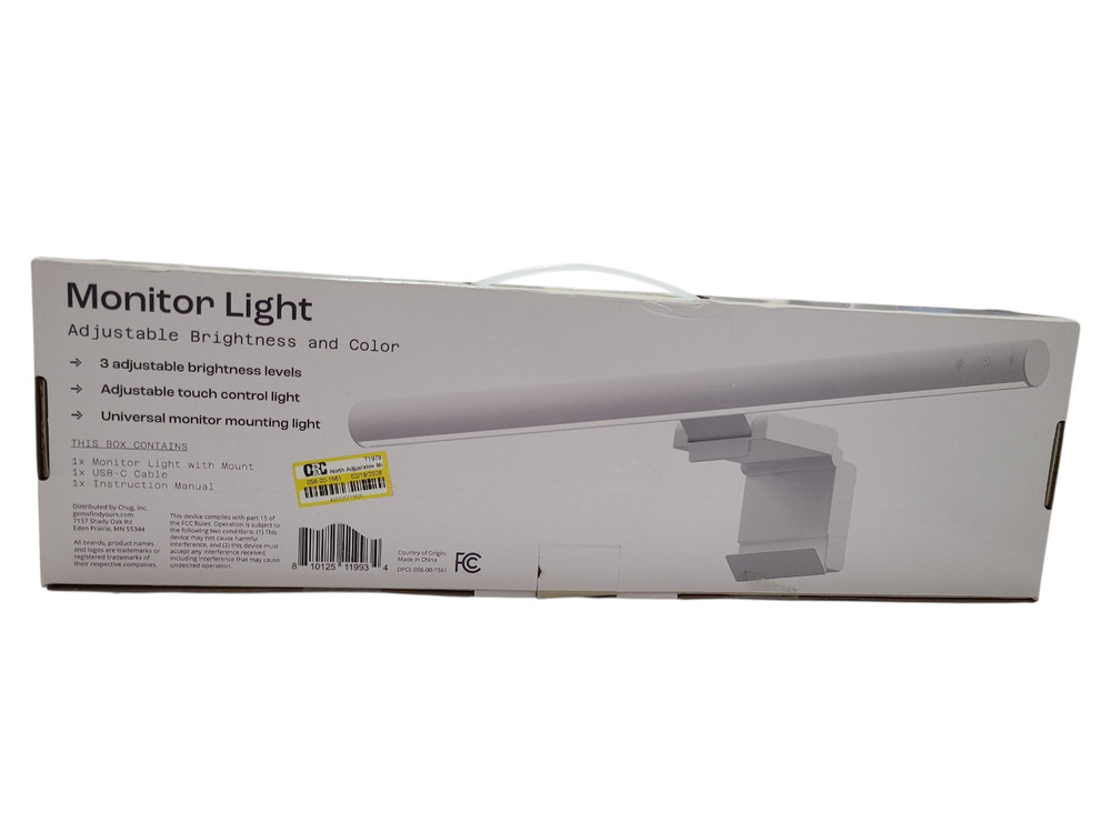 North Adjustable Monitor Light: LED Touch Sensor with USB-C Cable