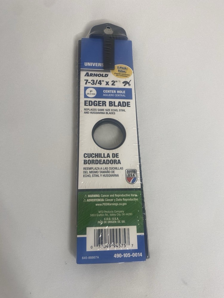 Universal 1" Center Hole Edger Blade 2-Pack . Arnold.