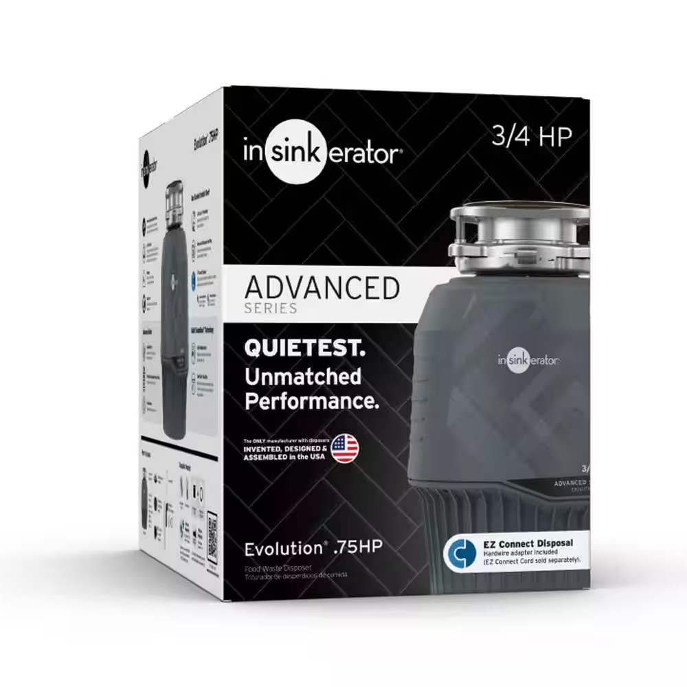 Evolution .75HP, 3/4 HP Garbage Disposal, Advanced Series EZ Connect Continuous