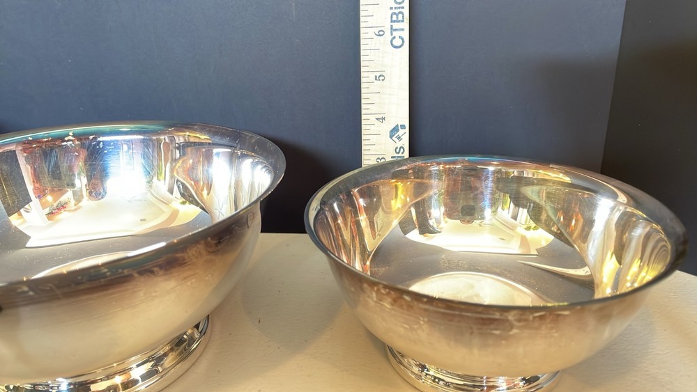 Set of 4 Silver Serving Bowls