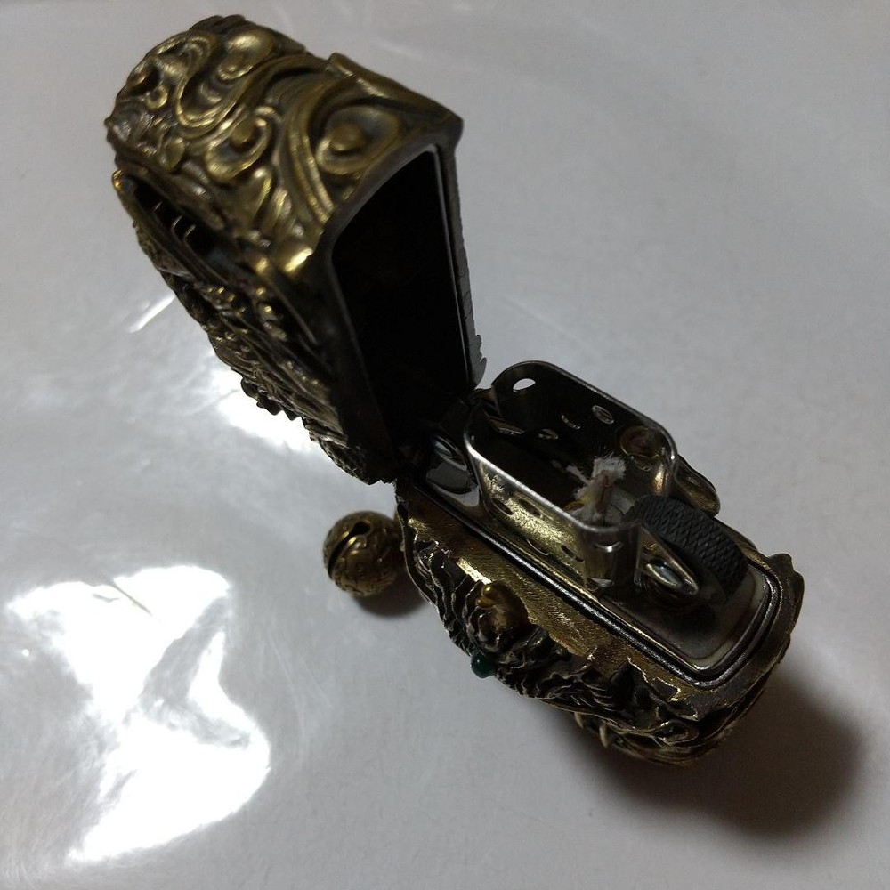 Zippo Full Metal Jacket Dragon God Gold 5 Sided Processing Lighter Japan