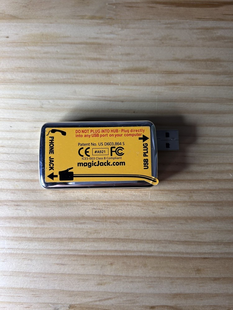 MagicJack A921 USB PC to Phone Jack Free Local Long Distance Magic Jack Untested