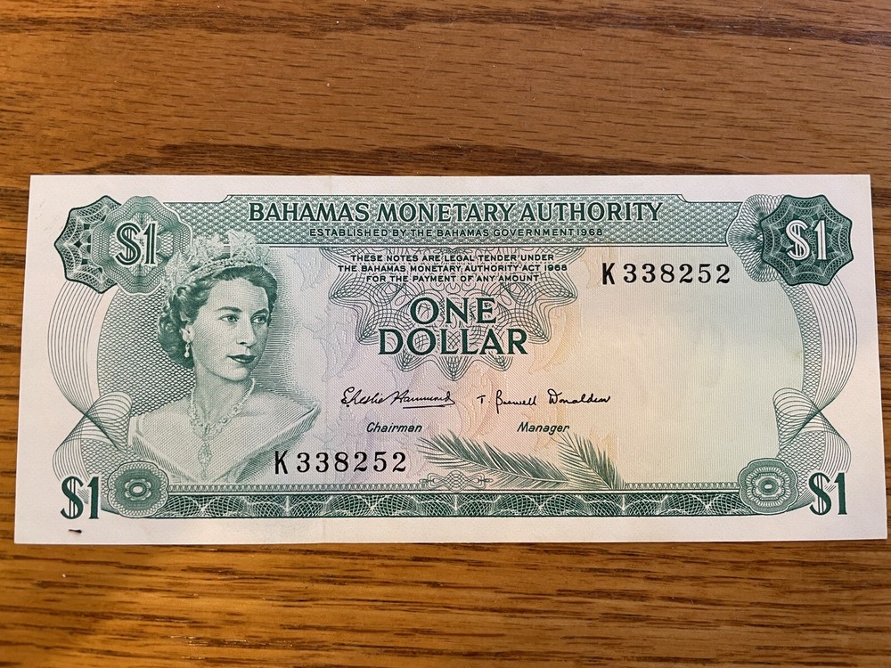 1968 Bahamas One Dollar Bank Note