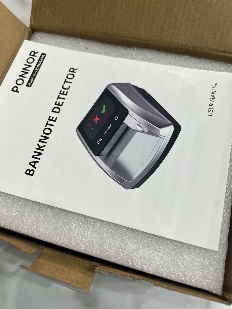 PONNOR AL-135 Banknote Detector Machine, Battery Powered, Plastic