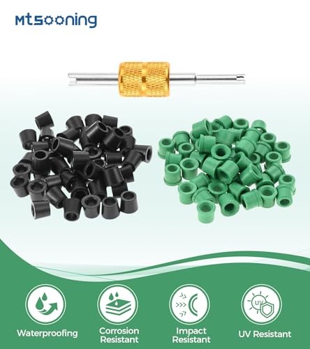 100 PCS HVAC 1/4" Quick Coupler Charging Gaskets, O-Ring Rubber Seals Gaskets
