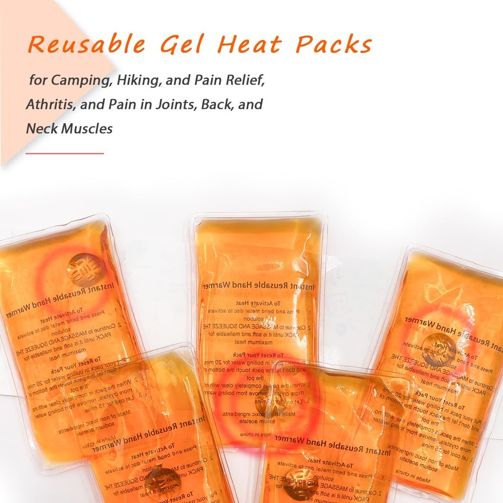 Reusable Snap Heat Pack Hand Warmer Click Activated Pocket Pouch
